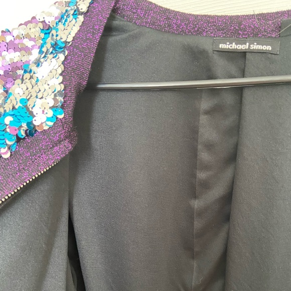 Michael Simon Allover Sequins Jacket Petite Medium - Picture 13 of 13